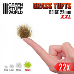 Touffes d'herbe XXL (22mm) - Beige - Flocage (-10%)