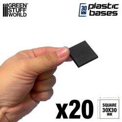 Socles Plastiques Carrés (30x30mm) - Socles