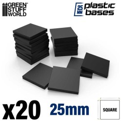 Socles Plastiques Carrés (25x25mm) - Socles