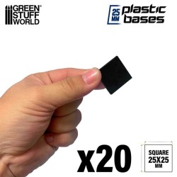 Socles Plastiques Carrés (25x25mm) - Socles