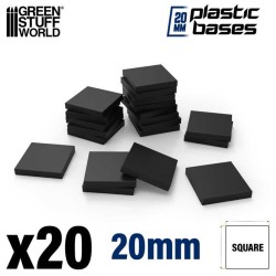 Socles Plastiques Carrés (20x20mm) - Socles