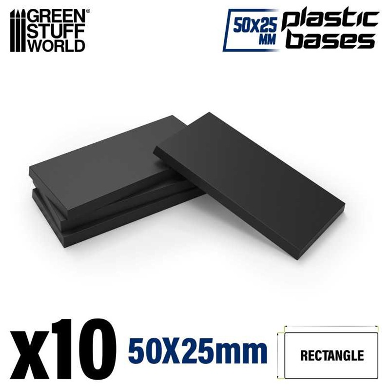 Socles Plastiques Rectangulaires (25x50mm) - Socles