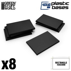 Socles Plastiques Rectangulaires (40x60mm) - Socles