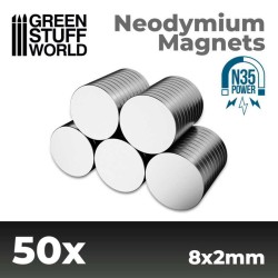 Aimants Néodymes 8x2mm (X50) (N35) - Outil de Travail (-10%)