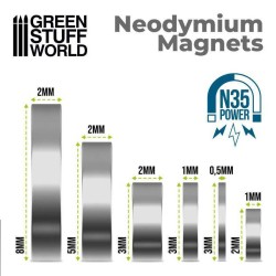 Aimants Néodymes 8x2mm (X50) (N35) - Outil de Travail (-10%)