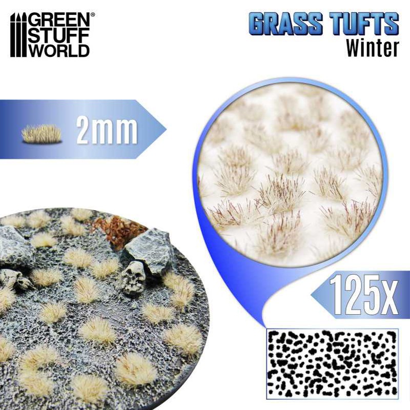 Touffes d'herbe (2mm) - Blanc d'hiver - Flocage (-10%)