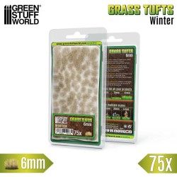 Touffes d'herbe (6mm) - Blanc Hiver - Flocage (-10%)