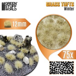 Touffes d'Herbe (12mm) - Blanc Hiver - Flocage (-10%)