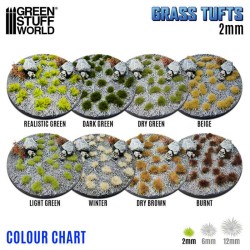 Touffes d'Herbe (12mm) - Blanc Hiver - Flocage (-10%)