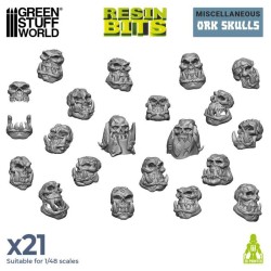 21x Crânes ORCS - Résine