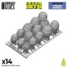 Set imprimé en 3D - Barils en bois (14x ) - Résine (-5%)