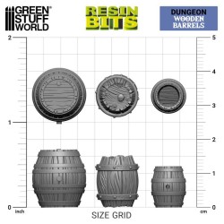 Set imprimé en 3D - Barils en bois (14x ) - Résine (-5%)