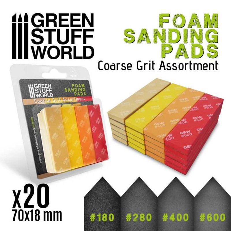 Eponge de Ponçage Flexible - Assortiment de GROS GRAIN x20 (-5%) - Outils