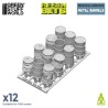 Set imprimé en 3D - Barils Métalliques (12x ) - Résine (-5%)