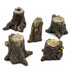 5 Souches d'Arbres - Résine (-5%)