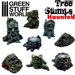 8 Souches d'Arbres Enchantées - Résine (-5%)