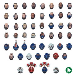 Têtes de Space Marine - Space Marine