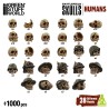1000x Crânes Humains en Résine 1:48 -1:35 (-5%)
