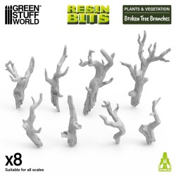 Branches d'arbre cassées 1:72 - 1:48 - 1:35 - Décors - Résines (-5%)
