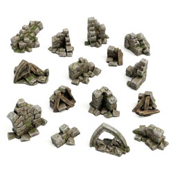 Ruines de Murs en Pierre​ 1:48 - Décors - Résines (-5%)