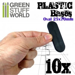 Socles Plastiques Ovale (25x70mm) - Socles