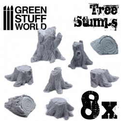 8 Souches d'Arbres - Résine (-5%)