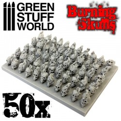 50x Crânes Humains Brûlants - Résine (-10%)