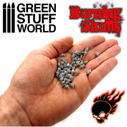 50x Crânes Humains Brûlants - Résine (-10%)