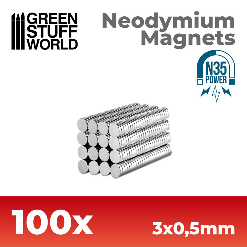 Aimants Néodymes 3x0.5mm (X100) (N35) - Outil de Travail (-10%)
