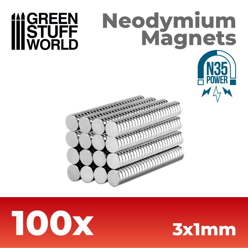 Aimants Néodymes 3x1mm (X100) (N35) - Outil de Travail (-10%)