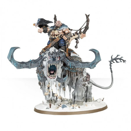 Warhammer AOS - Frostlord Sur Stonehorn (Ogor Mawtribes) - Figurine Peinte Sur Commande - Neuf